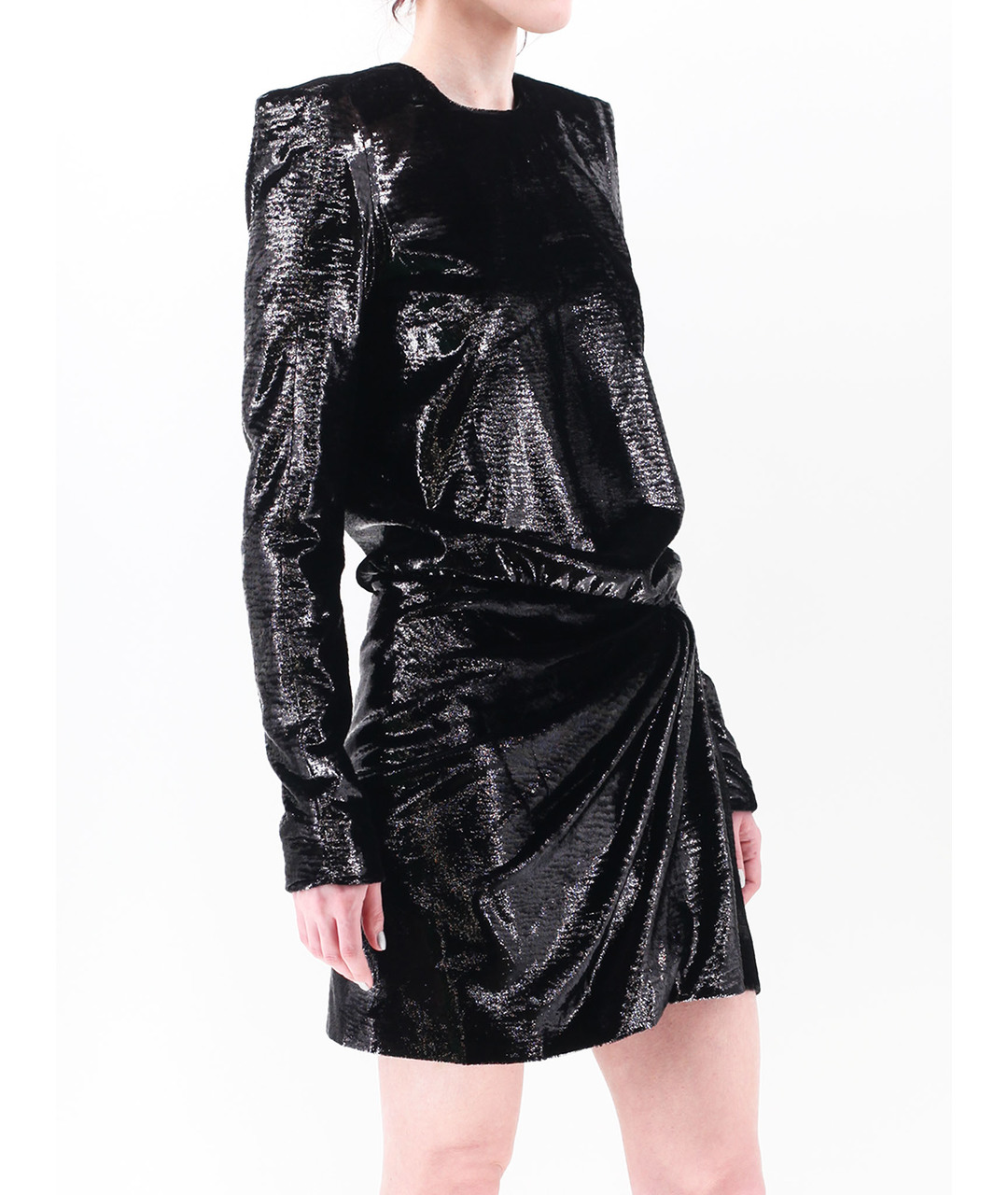SAINT LAURENT Черное полиамидовое повседневное платье, фото 2
