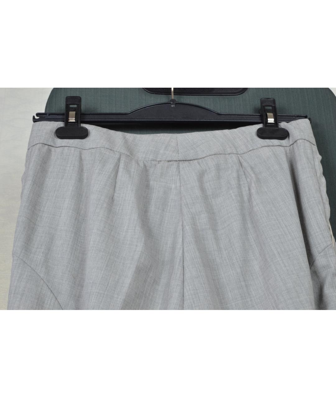 FABIANA FILIPPI Серые шерстяные брюки узкие, фото 7