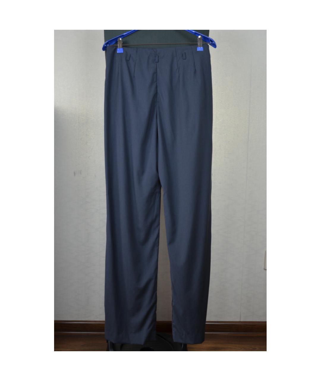 FABIANA FILIPPI Темно-синие шерстяные брюки широкие, фото 6