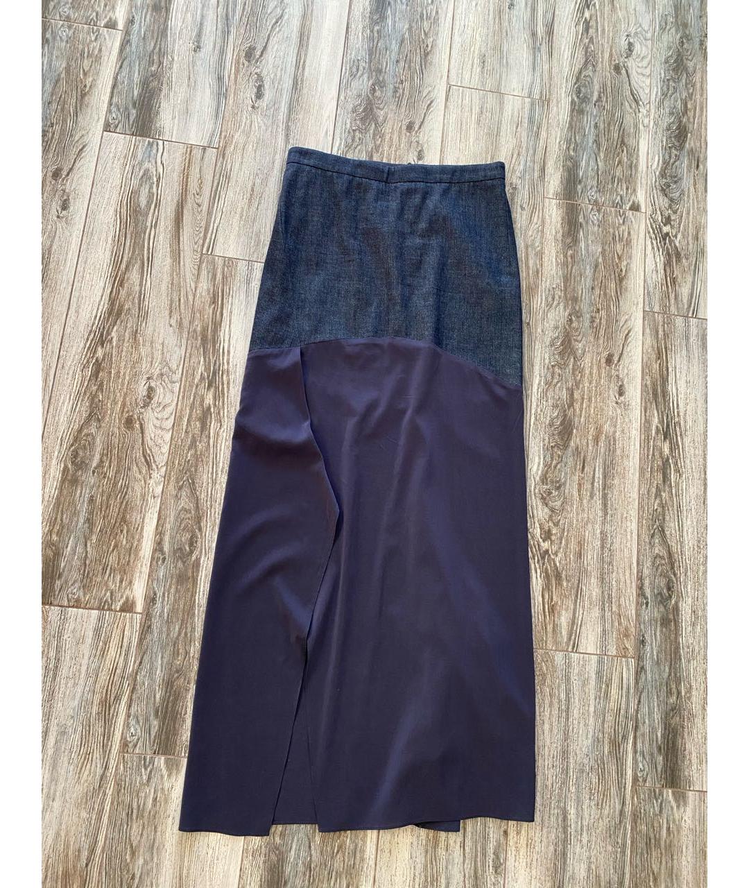 BRUNELLO CUCINELLI Темно-синяя юбка макси, фото 2