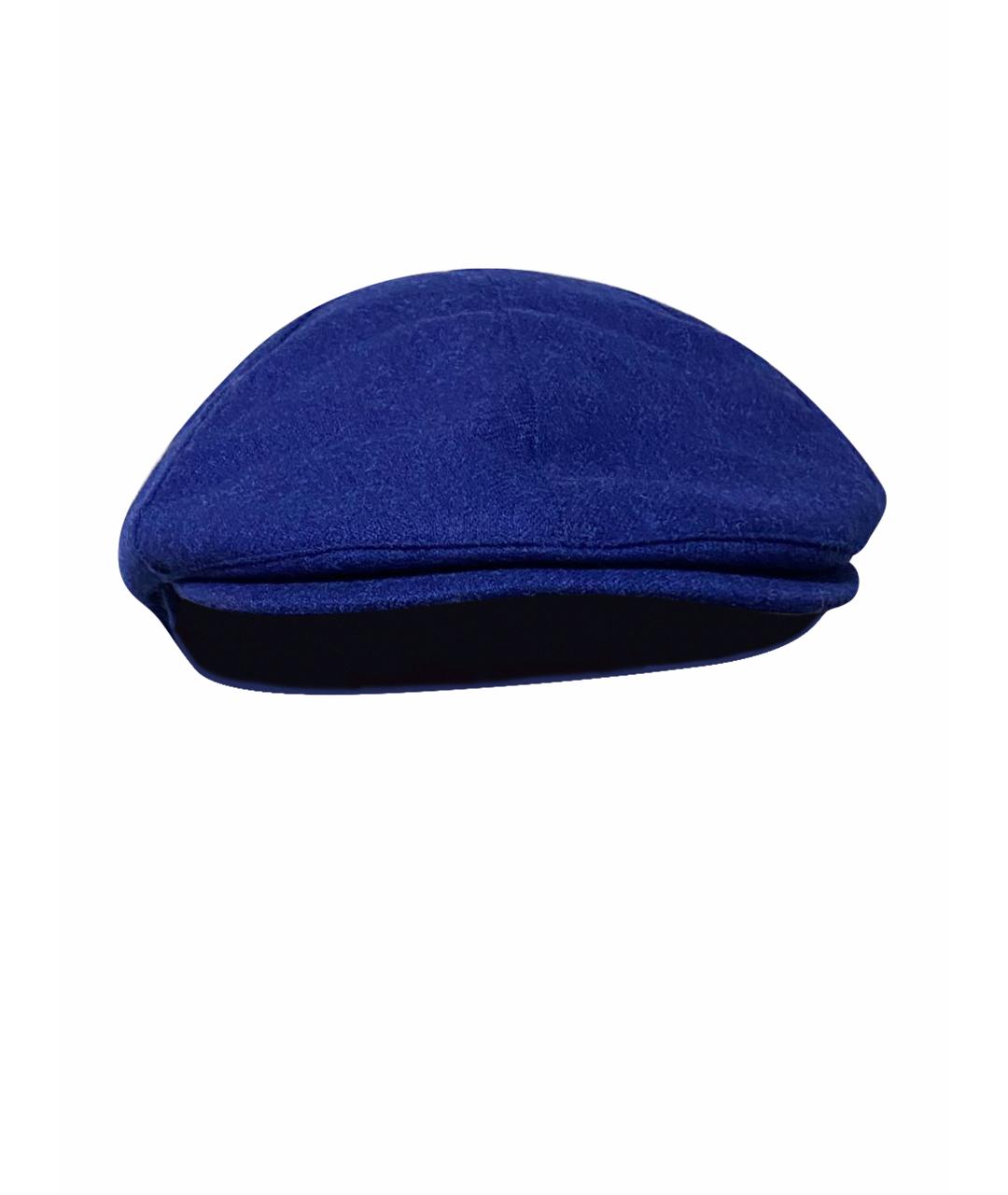 KITON Синяя шерстяная кепка/бейсболка, фото 1