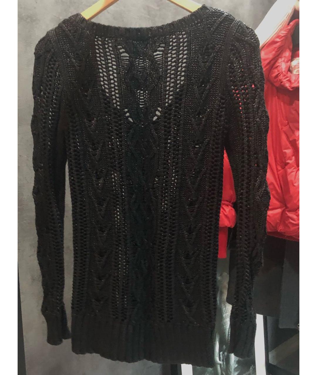CALVIN KLEIN Черный хлопко-эластановый джемпер / свитер, фото 3