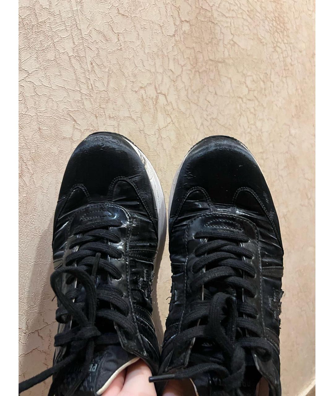 PREMIATA Черные кроссовки из искусственной кожи, фото 3