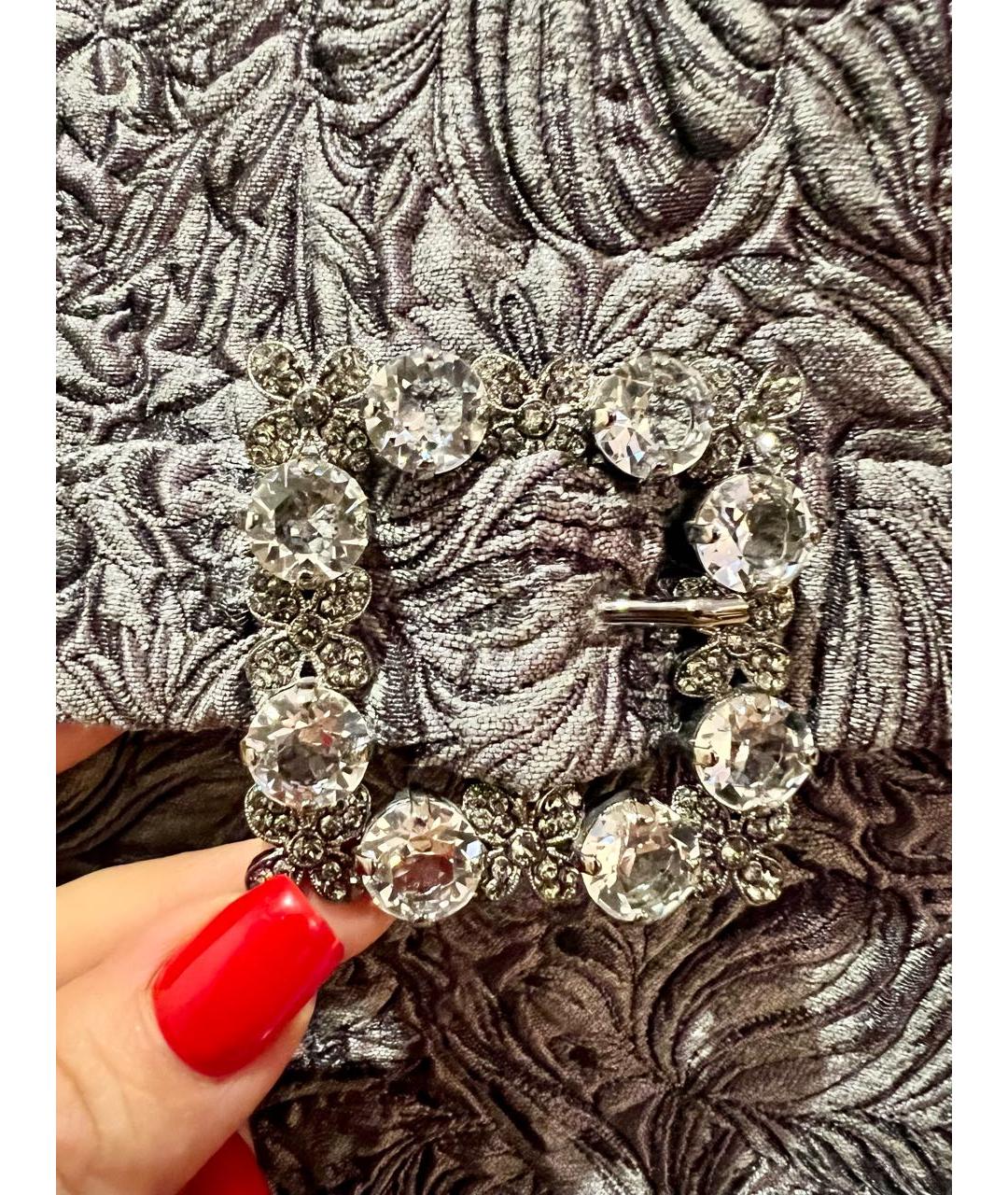 DOLCE&GABBANA Серебряное шерстяное коктейльное платье, фото 5