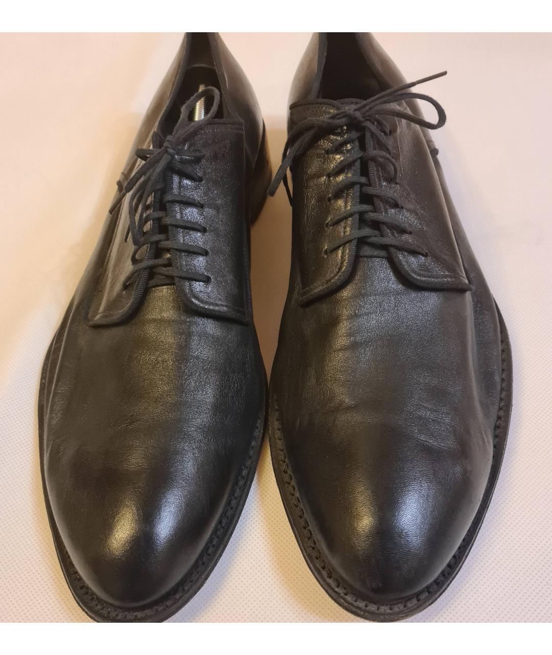 ROCCO P. Черные кожаные низкие ботинки, фото 2