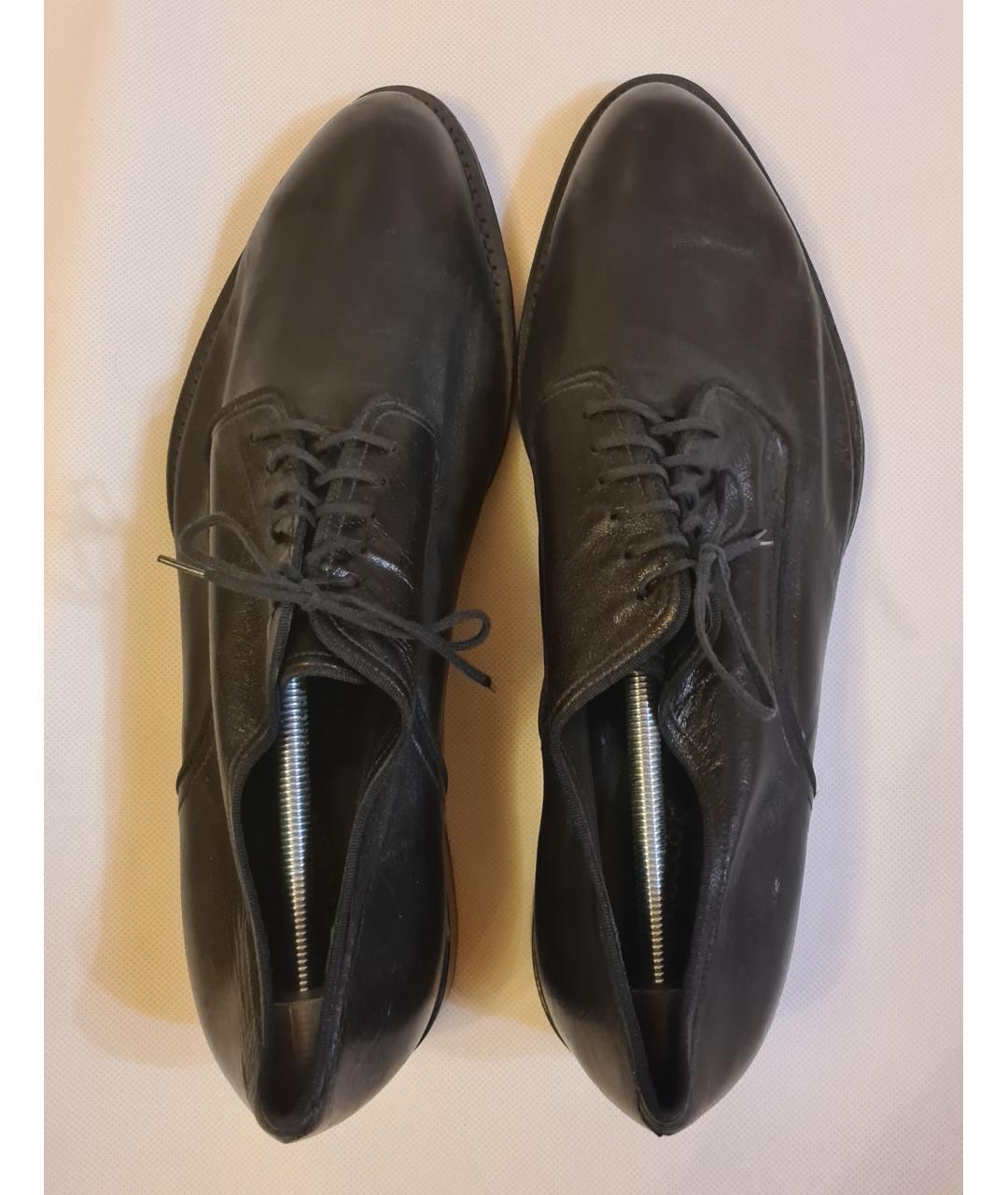 ROCCO P. Черные кожаные низкие ботинки, фото 4