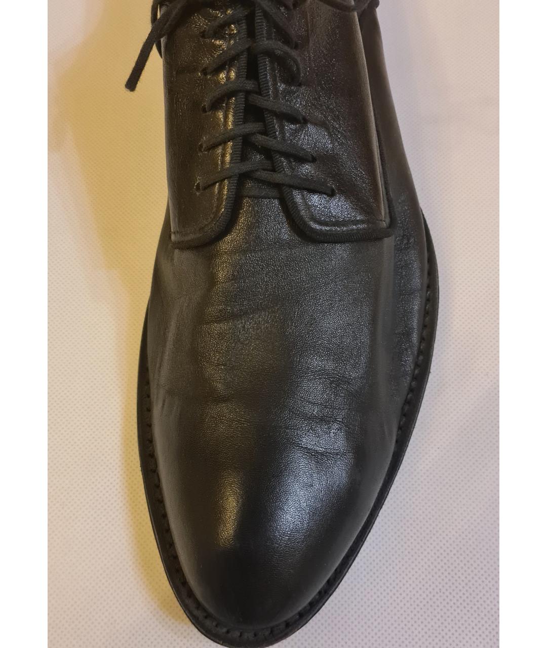 ROCCO P. Черные кожаные низкие ботинки, фото 3