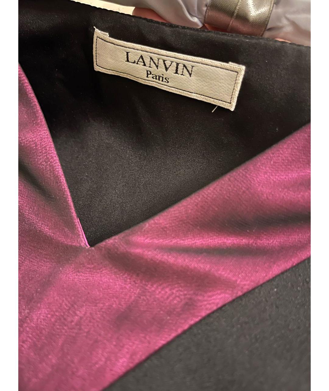 LANVIN Черная шелковая блузы, фото 2