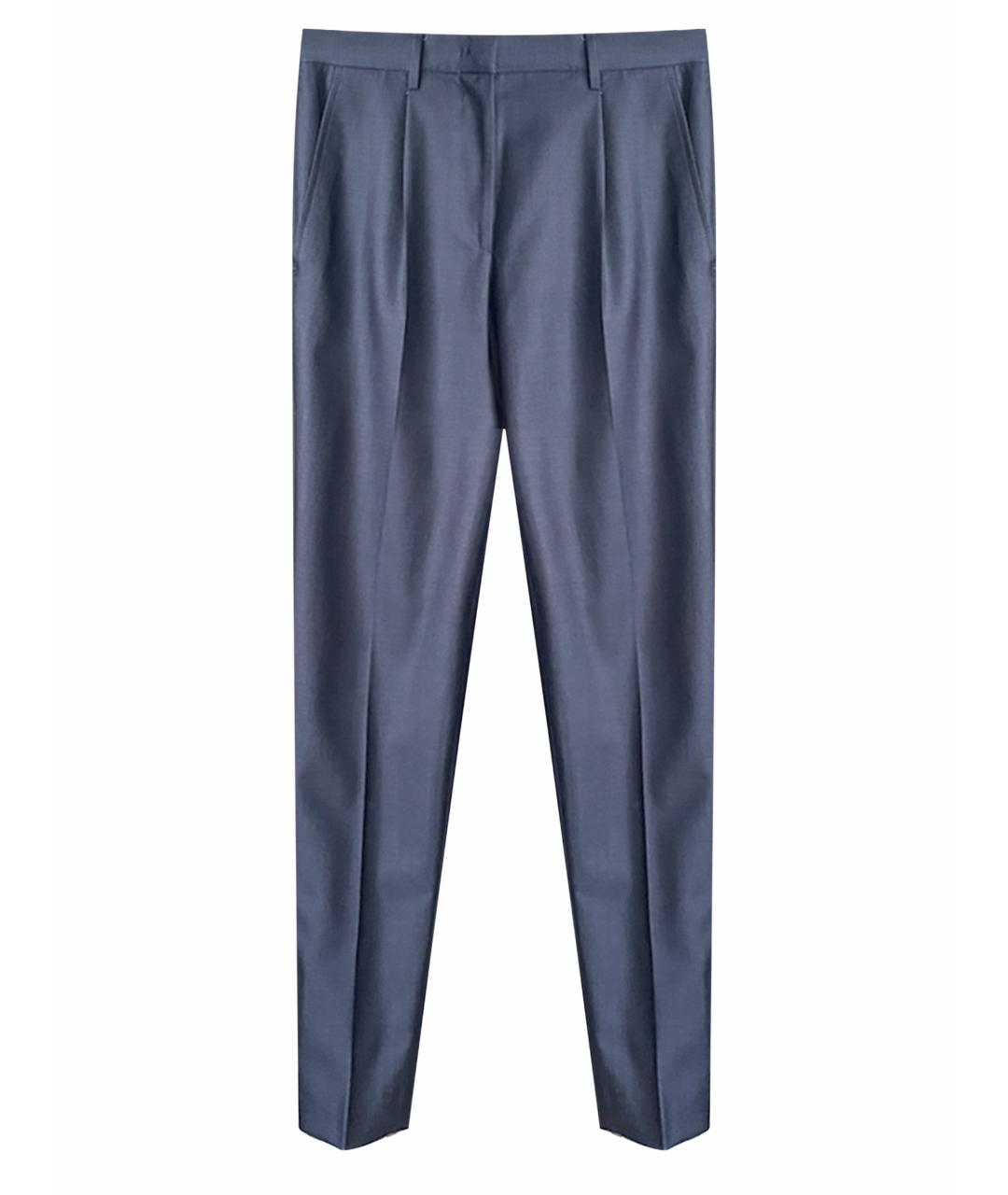 CASTELLO D'ORO Синие хлопковые брюки узкие, фото 1