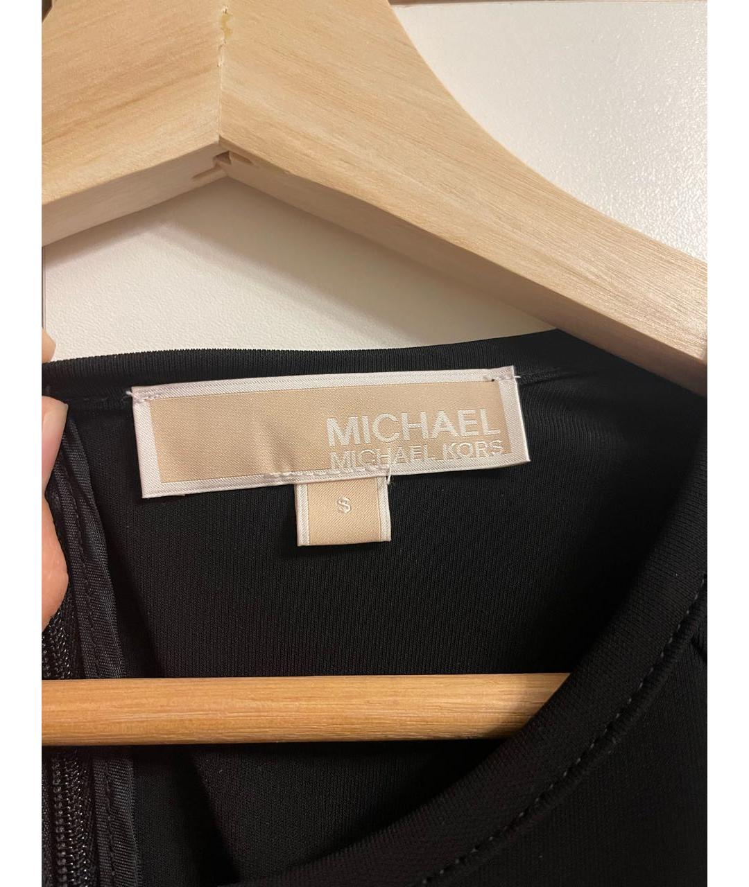 MICHAEL MICHAEL KORS Черное полиэстеровое повседневное платье, фото 3