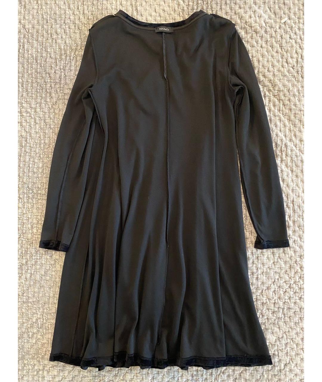 MAX&CO Черное бархатное повседневное платье, фото 3
