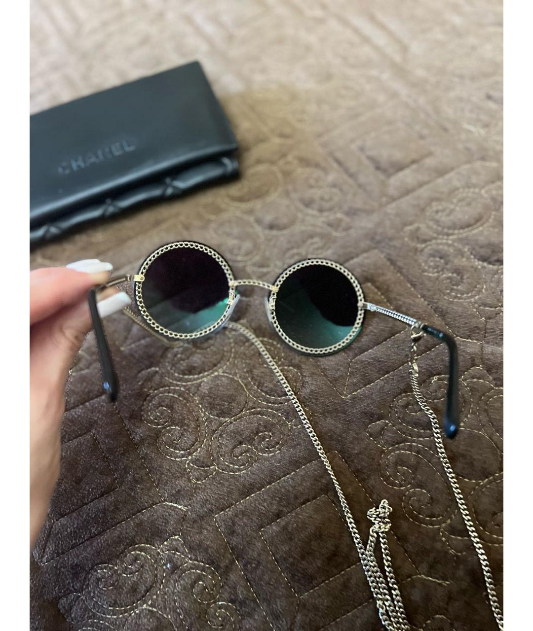 CHANEL PRE-OWNED Черные солнцезащитные очки, фото 3