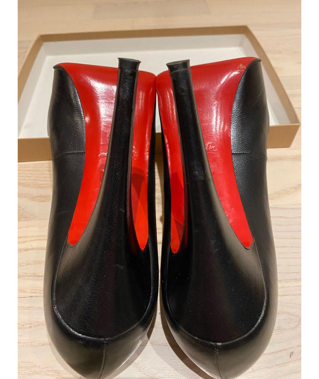 CHRISTIAN LOUBOUTIN Черные кожаные туфли, фото 7