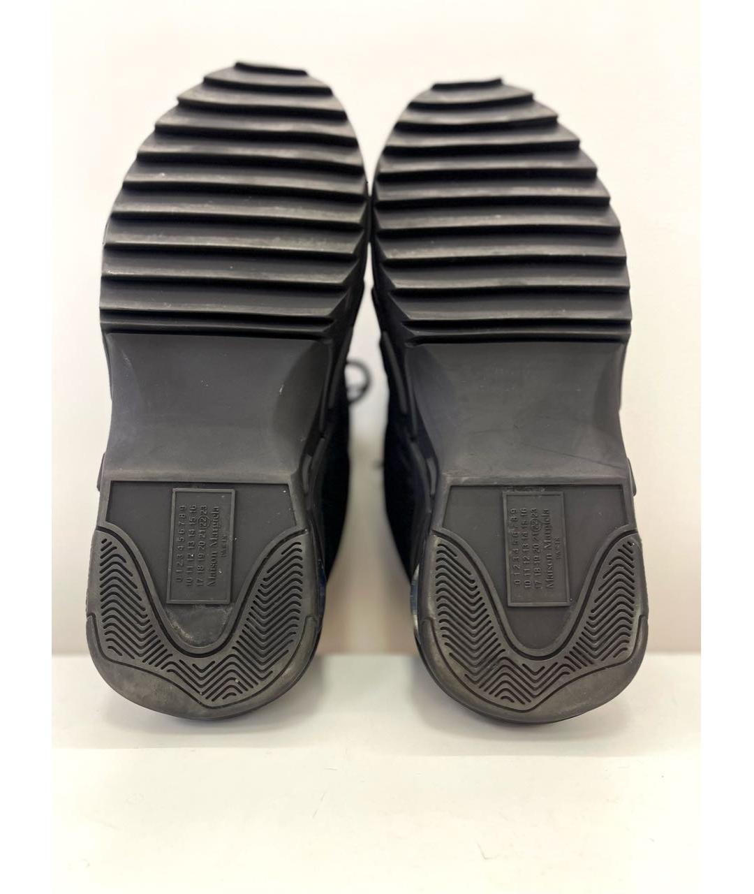 MAISON MARGIELA Черные синтетические высокие кроссовки / кеды, фото 7