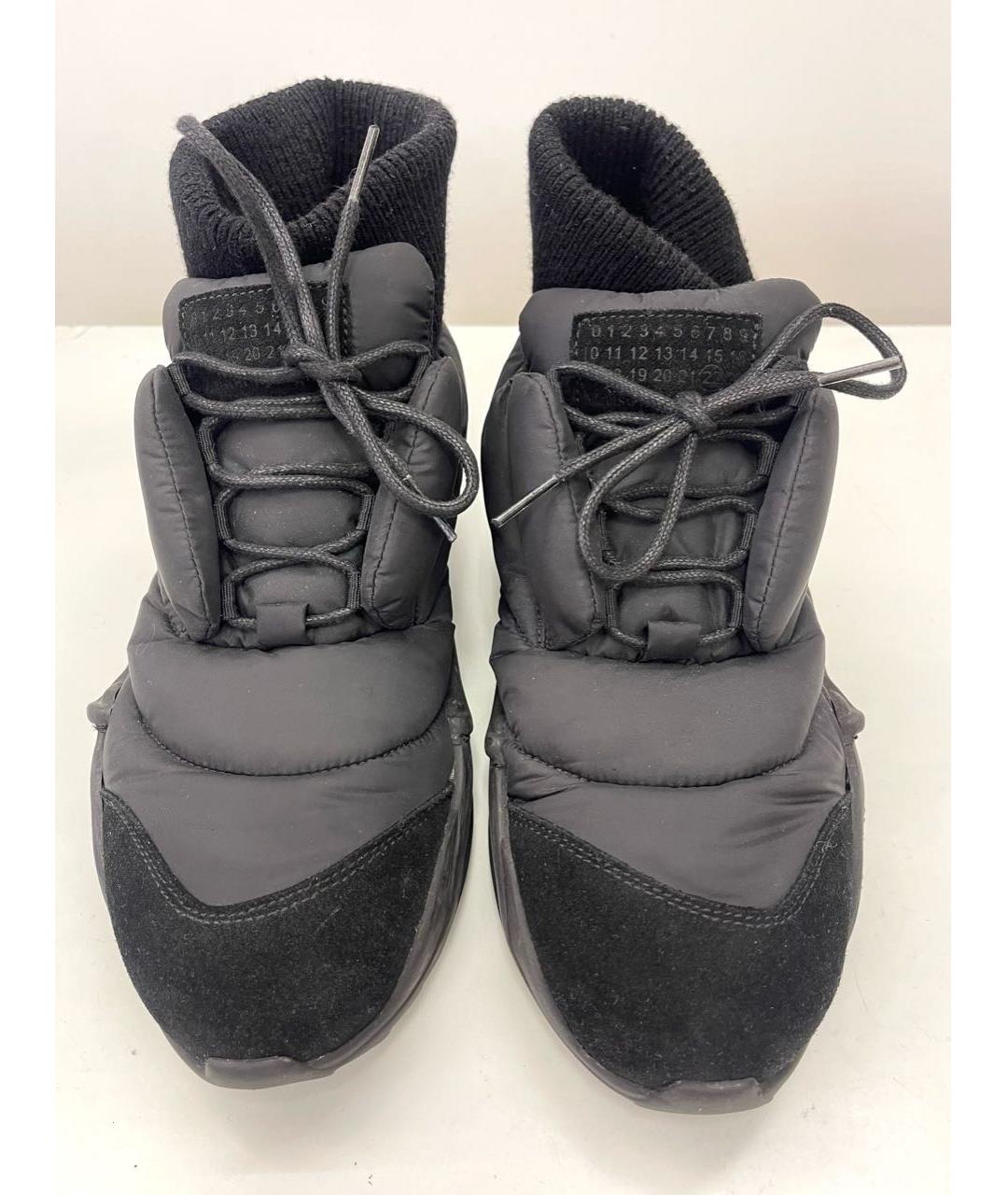 MAISON MARGIELA Черные синтетические высокие кроссовки / кеды, фото 5