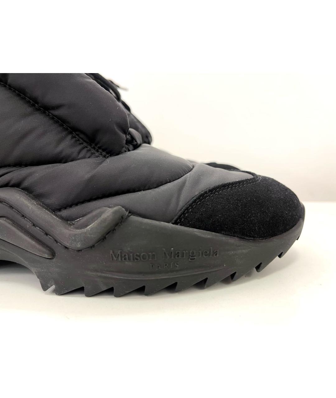 MAISON MARGIELA Черные синтетические высокие кроссовки / кеды, фото 2