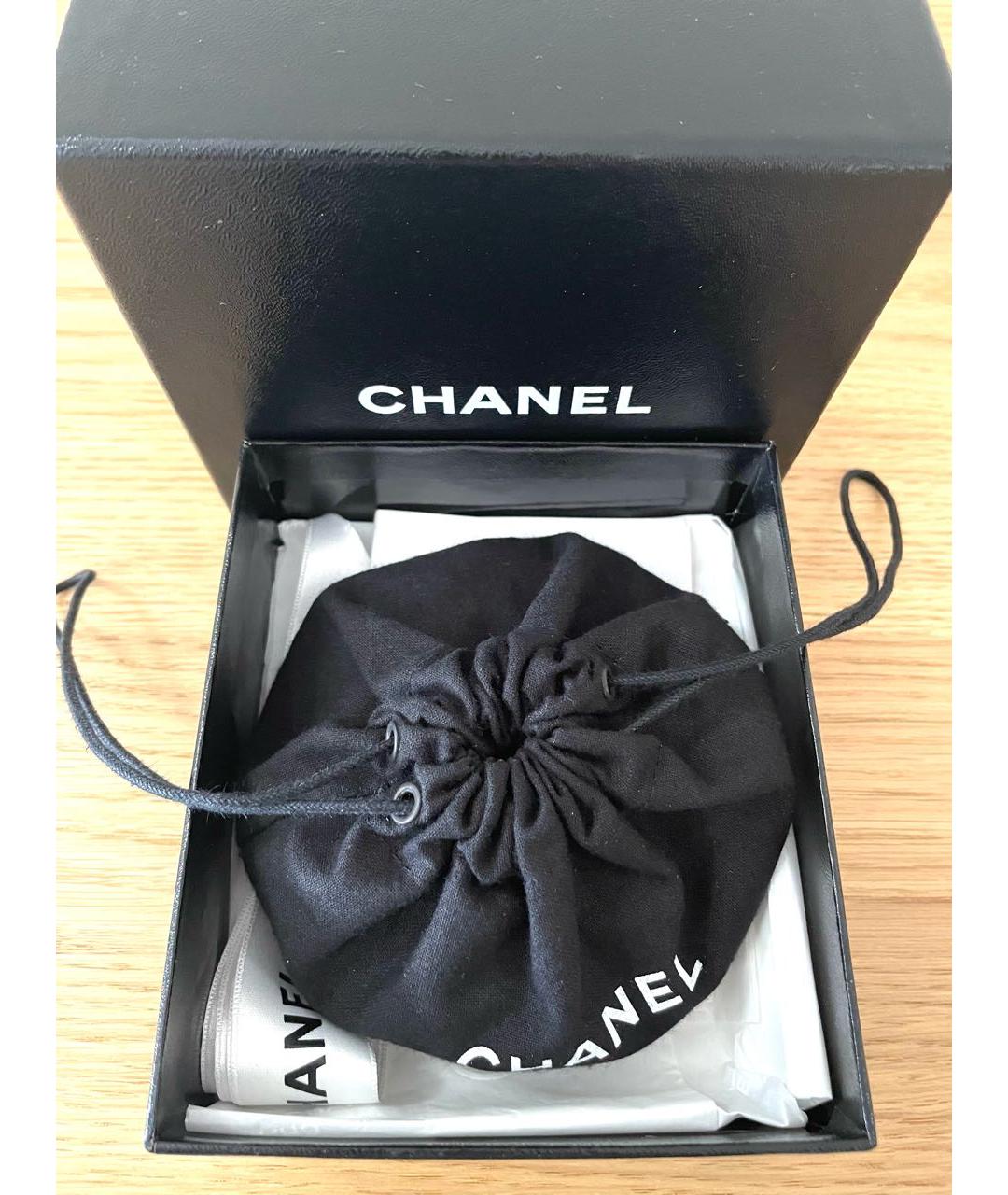 CHANEL PRE-OWNED Черный кожаный браслет, фото 3