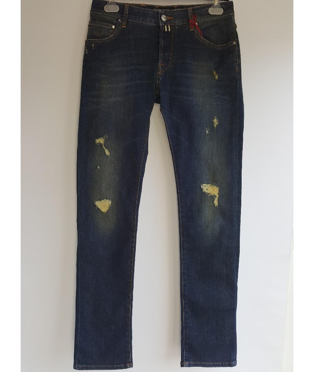 JACOB COHEN Темно-синие хлопко-эластановые джинсы скинни, фото 8