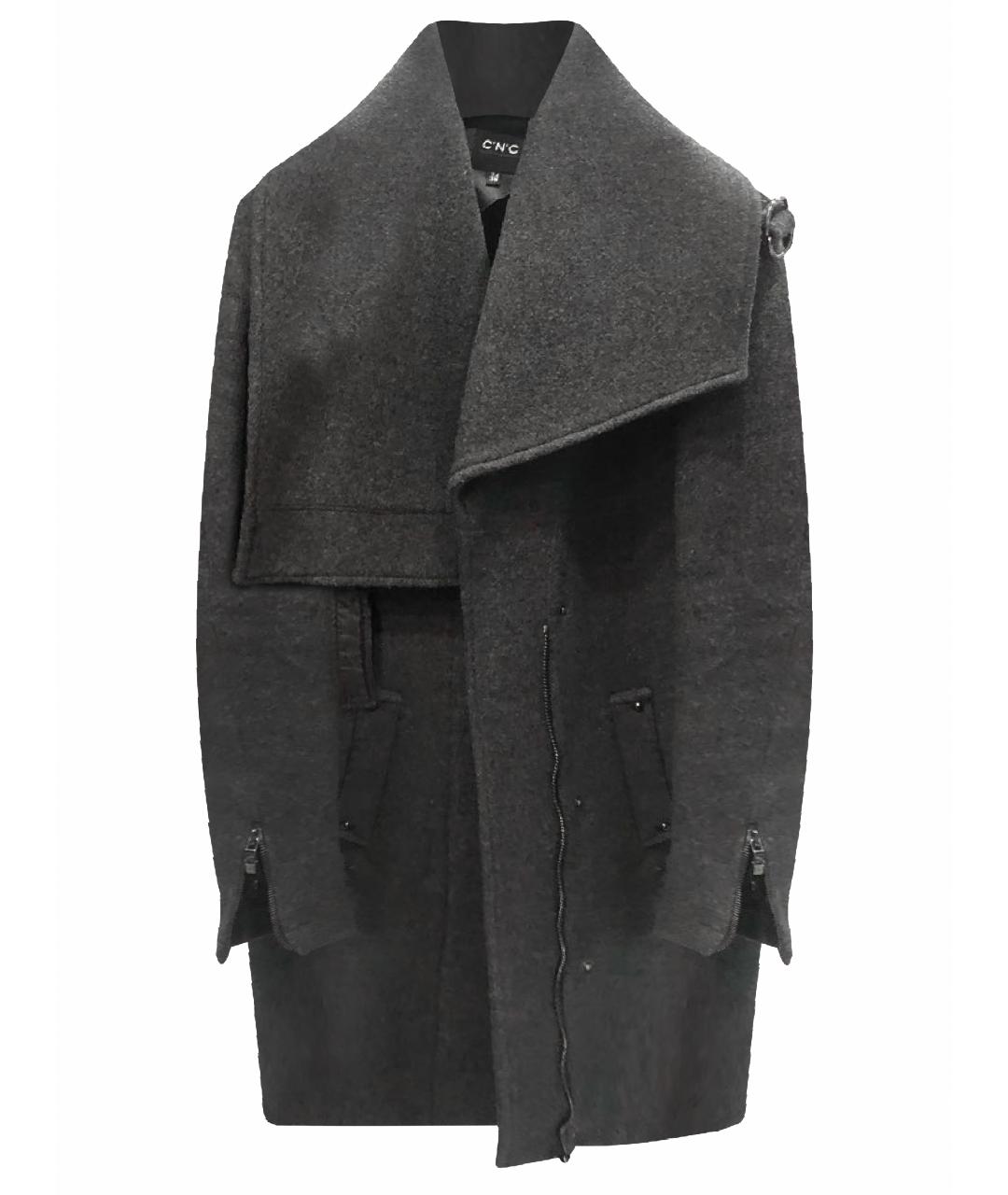 COSTUME NATIONAL Антрацитовое шерстяное пальто, фото 1
