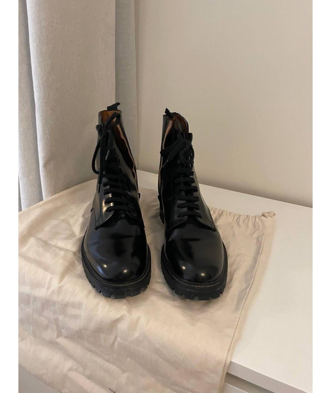 COMMON PROJECTS Черные высокие ботинки из лакированной кожи, фото 3
