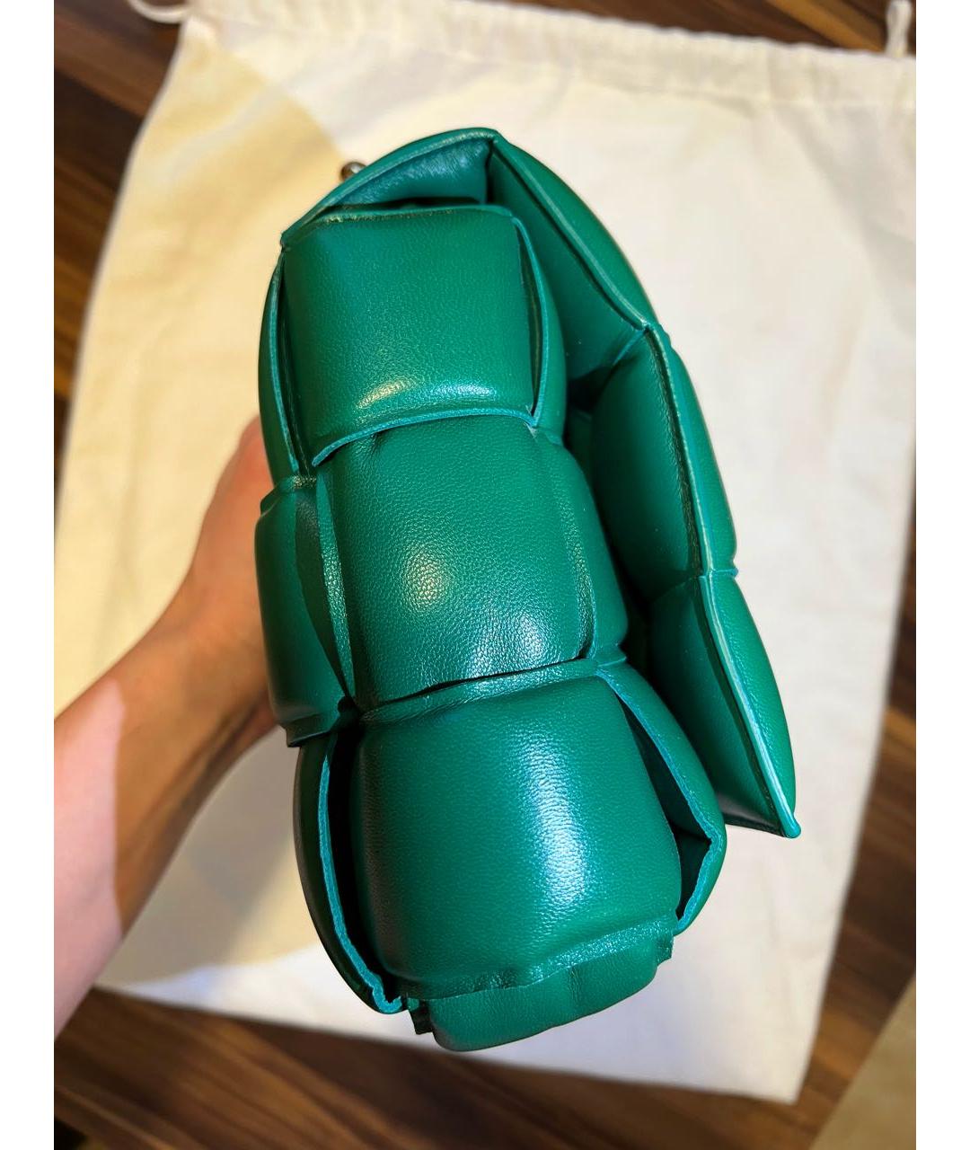 BOTTEGA VENETA Зеленая кожаная сумка через плечо, фото 6