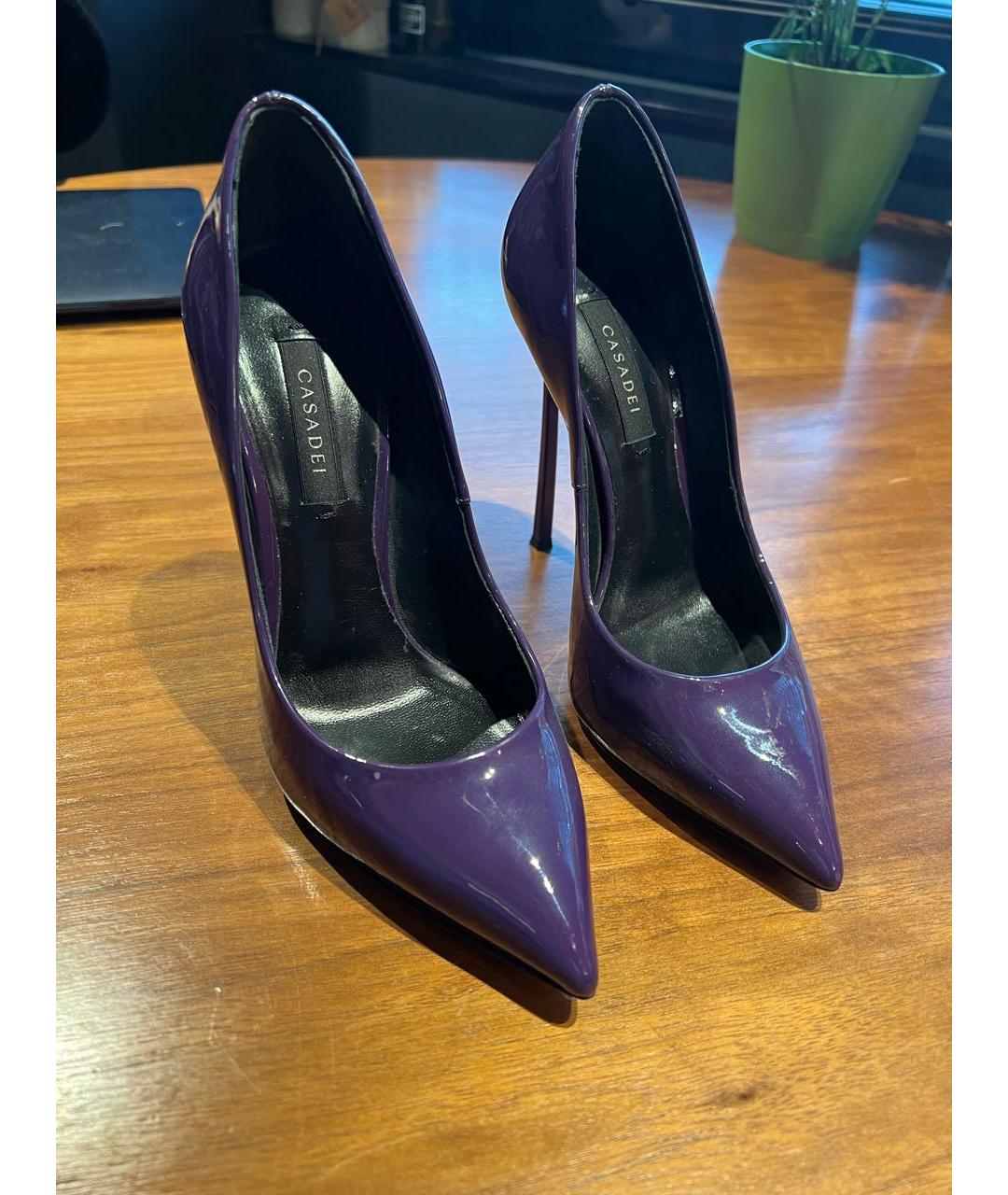 CASADEI Фиолетовые туфли из лакированной кожи, фото 2