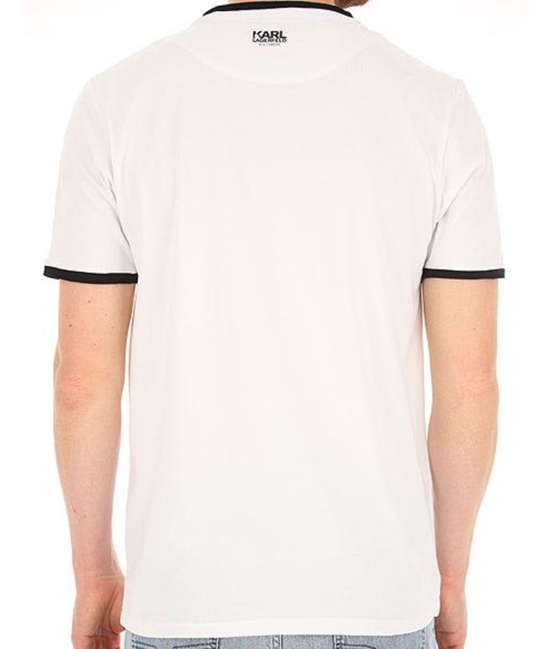 KARL LAGERFELD Белая хлопковая футболка, фото 3