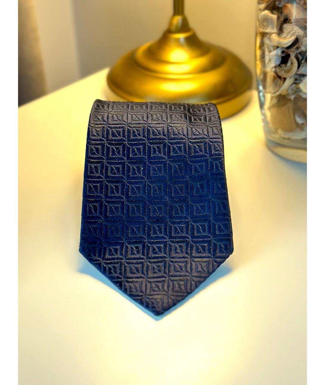GIANFRANCO FERRE Синий шелковый галстук, фото 2