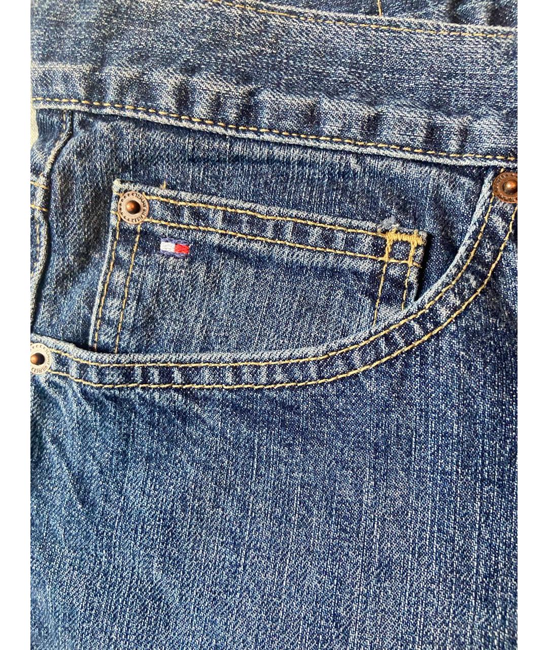 HILFIGER COLLECTION Синие хлопковые прямые джинсы, фото 7