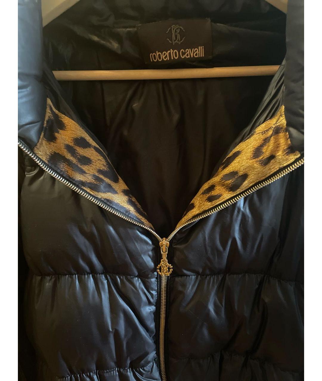 ROBERTO CAVALLI Черный пуховик, фото 3
