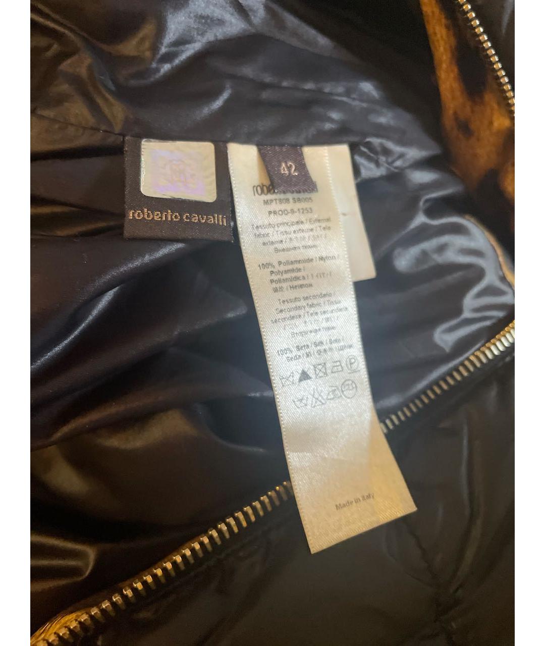 ROBERTO CAVALLI Черный пуховик, фото 5