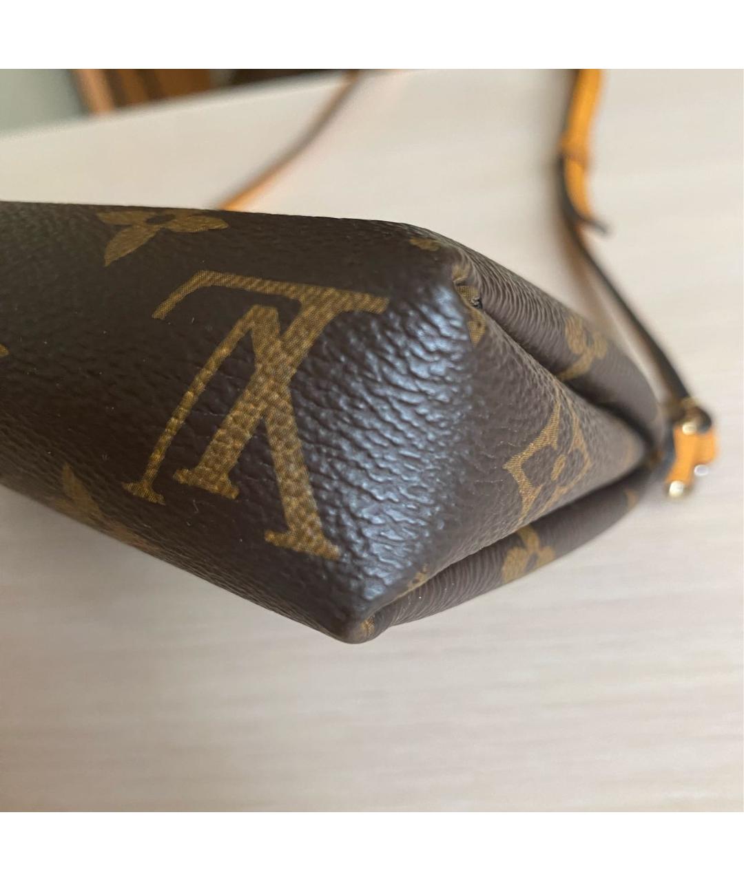 LOUIS VUITTON PRE-OWNED Коричневая кожаная сумка через плечо, фото 5