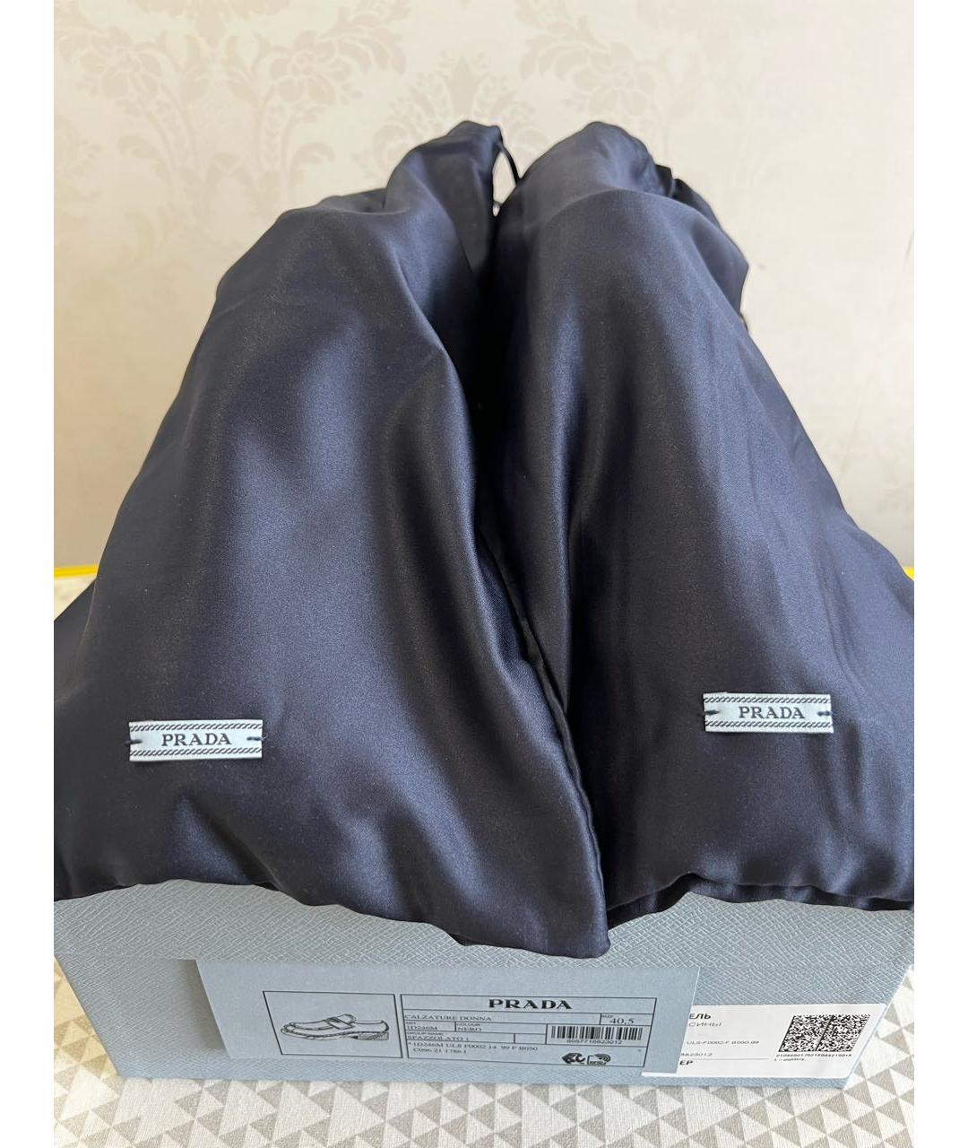 PRADA Черные кожаные лоферы, фото 4