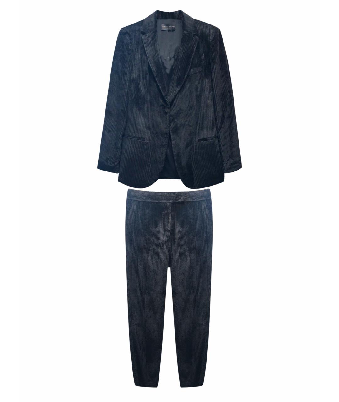 FABIANA FILIPPI Черный бархатный костюм с брюками, фото 1