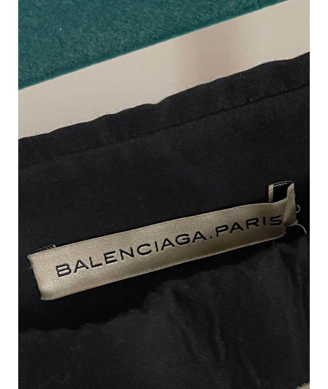 BALENCIAGA Антрацитовые шелковые шорты, фото 3