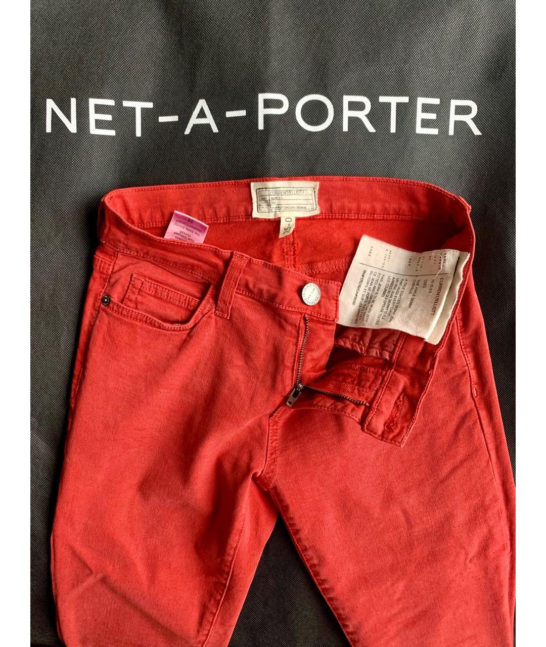 CURRENT/ELLIOTT Красные джинсы слим, фото 3