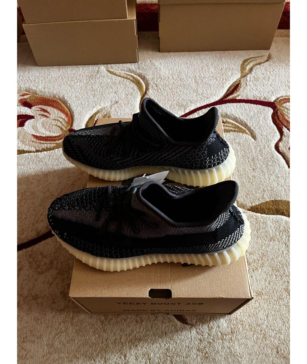 ADIDAS YEEZY Черные текстильные кроссовки, фото 3