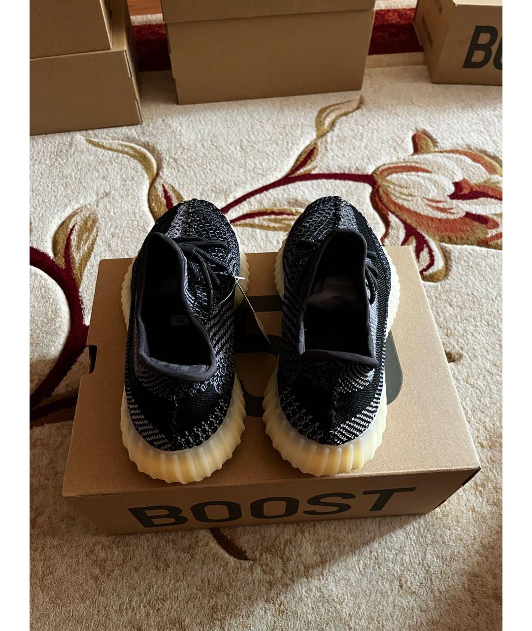 ADIDAS YEEZY Черные текстильные кроссовки, фото 4