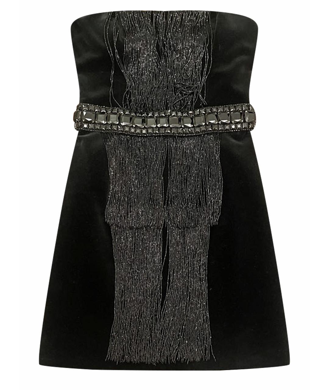 BALMAIN Черное бархатное вечернее платье, фото 1