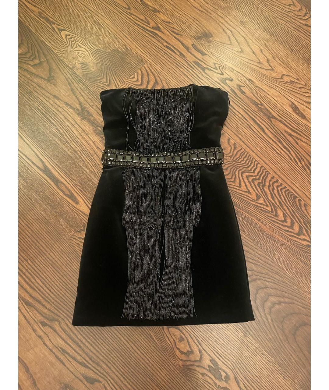 BALMAIN Черное бархатное вечернее платье, фото 8