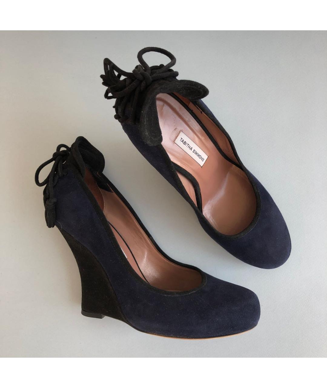 TABITHA SIMMONS Темно-синие замшевые туфли, фото 5