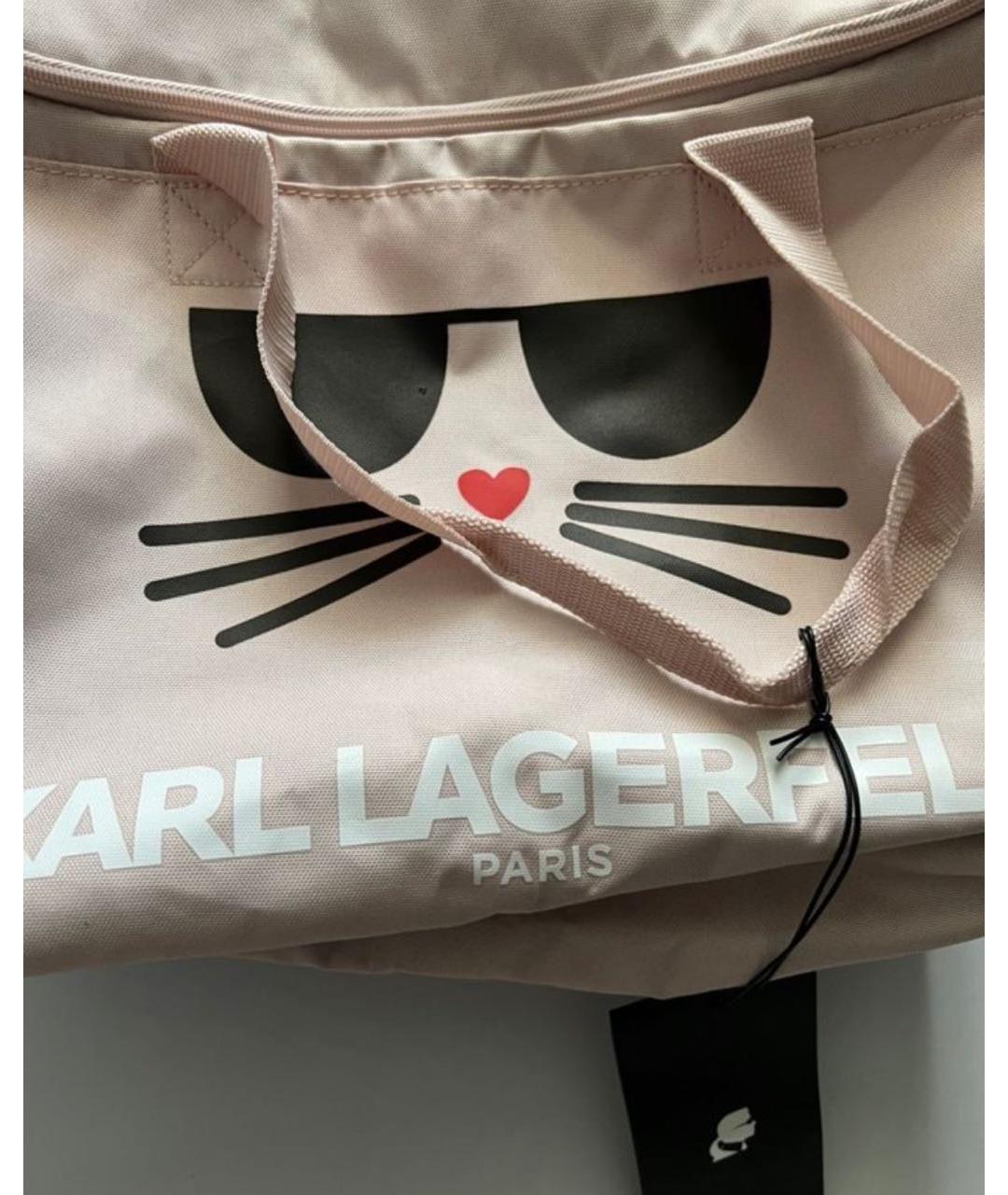 KARL LAGERFELD Розовая дорожная/спортивная сумка, фото 4