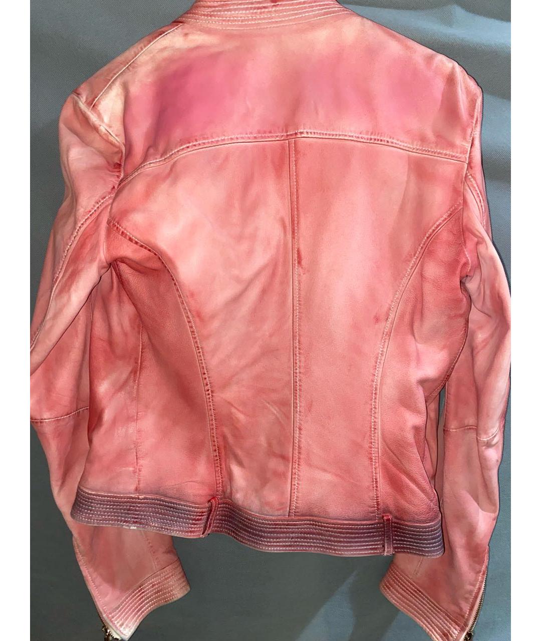 FRANKIE MORELLO Розовая кожаная куртка, фото 2