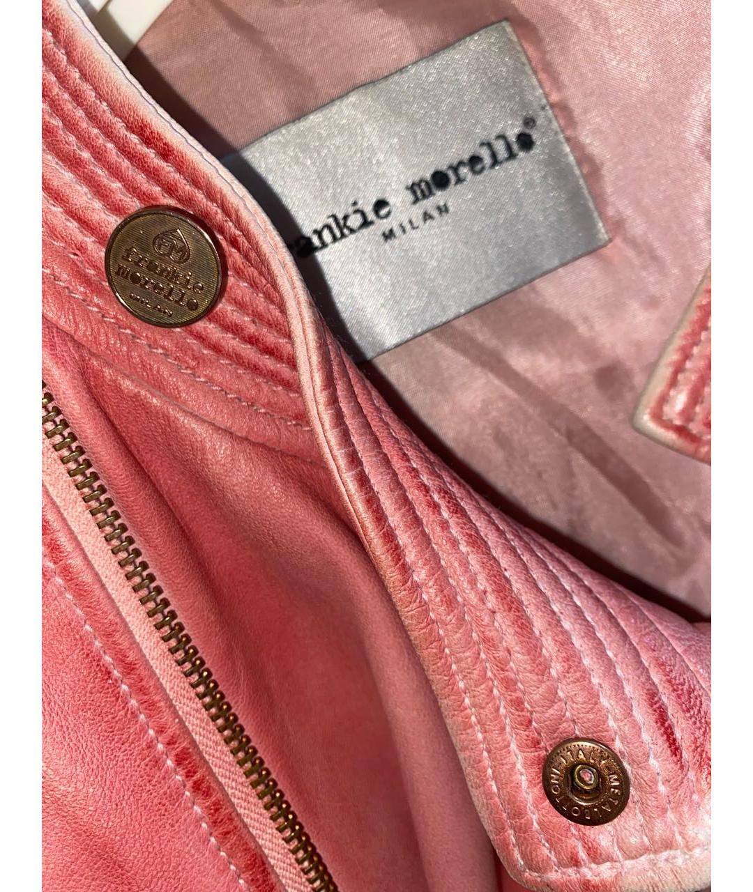 FRANKIE MORELLO Розовая кожаная куртка, фото 3