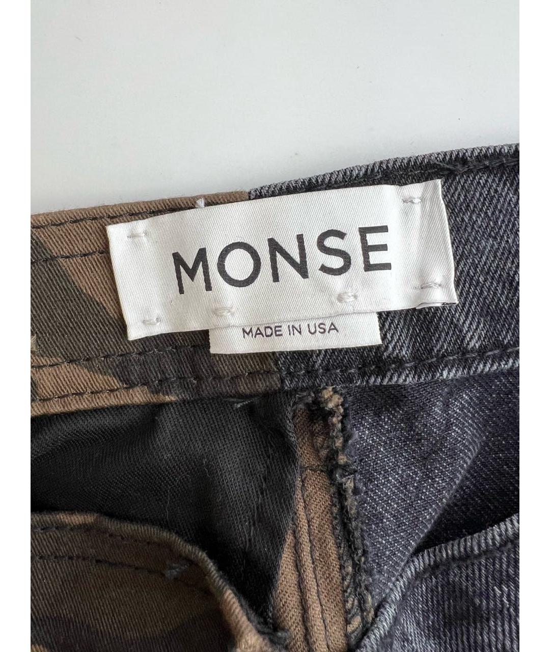 MONSE Черные хлопковые прямые джинсы, фото 5