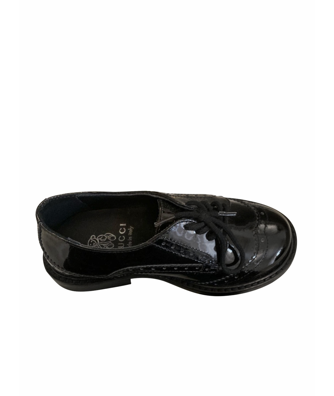 GUCCI Черные ботинки из лакированной кожи, фото 1