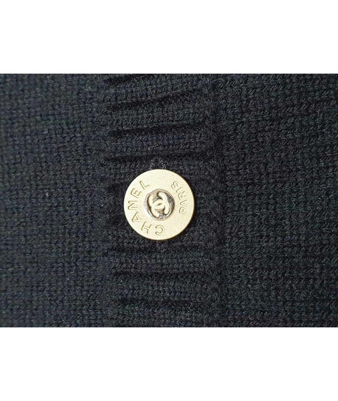 CHANEL Черное кашемировое повседневное платье, фото 6