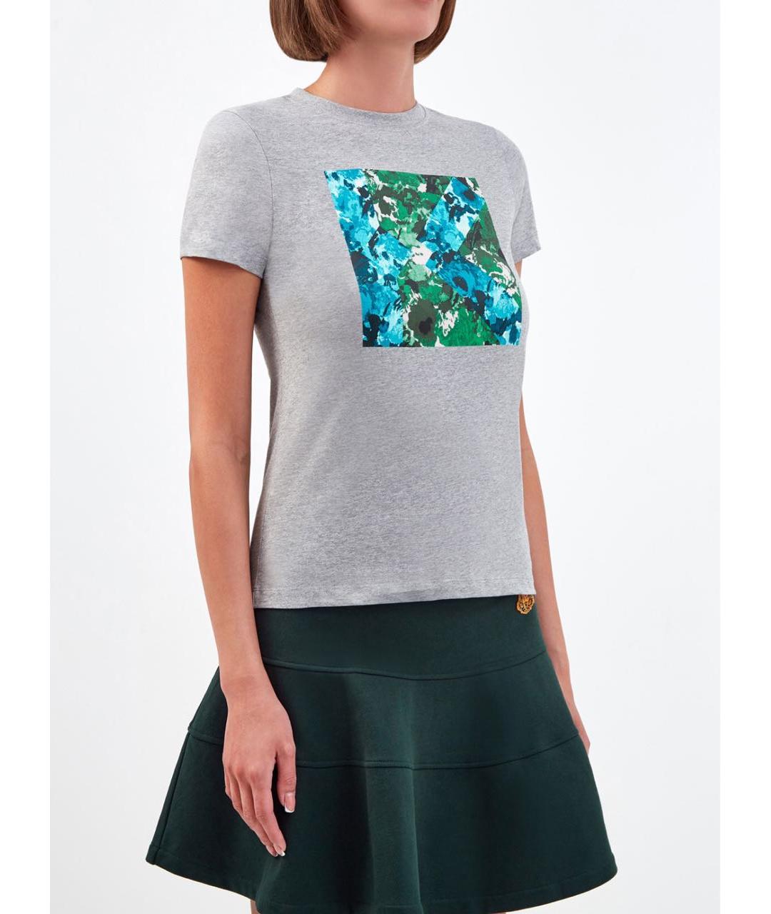 KENZO Серая хлопковая футболка, фото 2