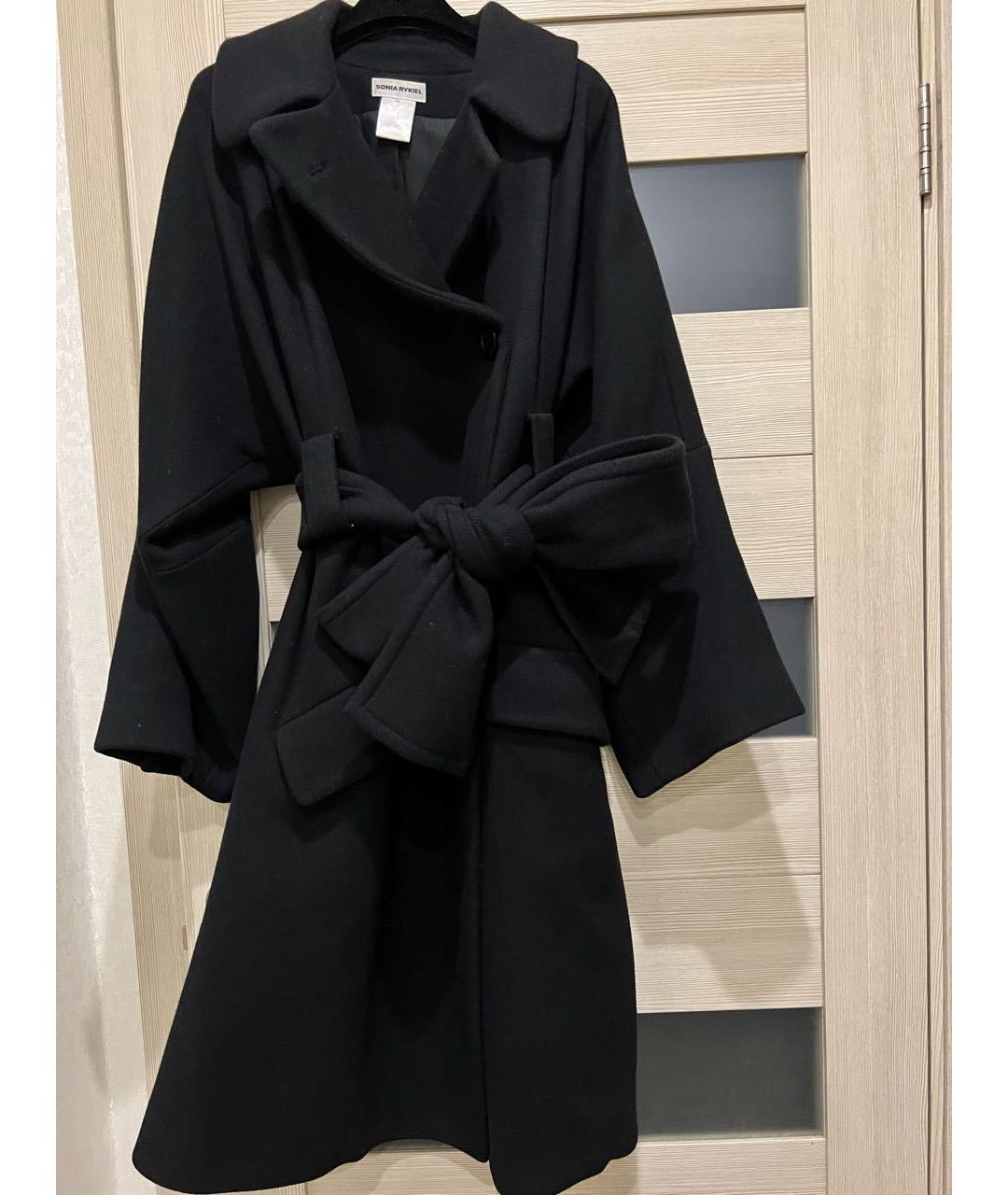 SONIA RYKIEL Черное шерстяное пальто, фото 6