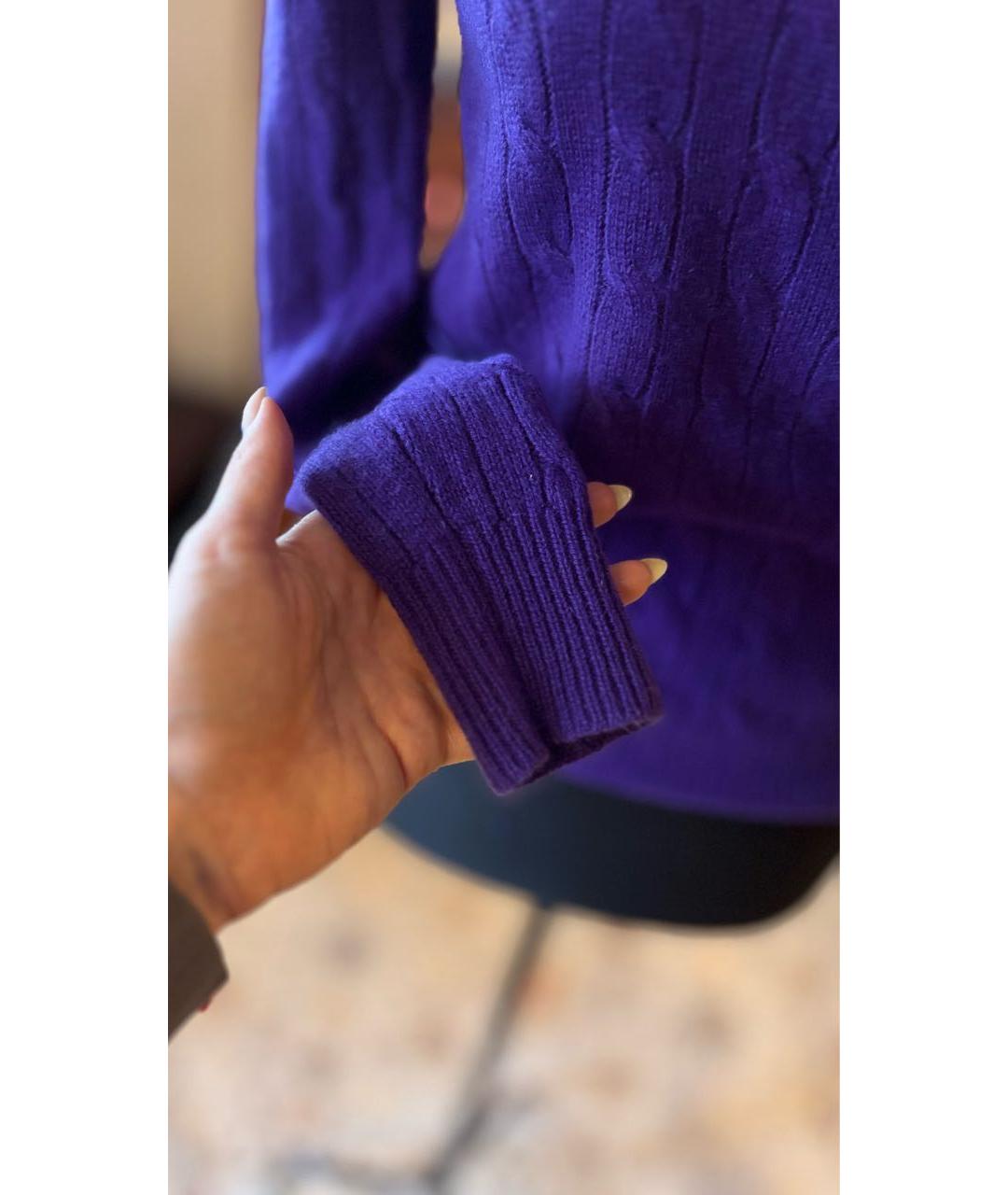 POLO RALPH LAUREN Фиолетовый кашемировый джемпер / свитер, фото 5